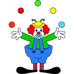 clown- پنج توپ در هوا می چرخد...