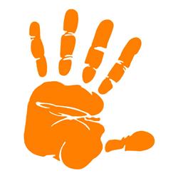orange hand- خشونت علیه زنان